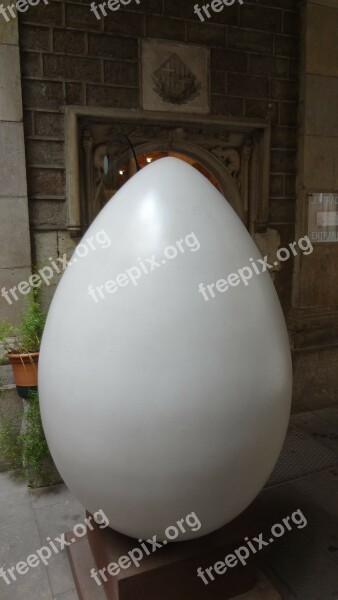 Egg Giant Barcelona Spain Free Photos