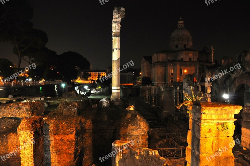 Rome Holes Fori Imperiali Ancient Italy