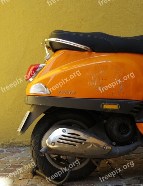 Lx50 Vespa Orange Roller Exhaust