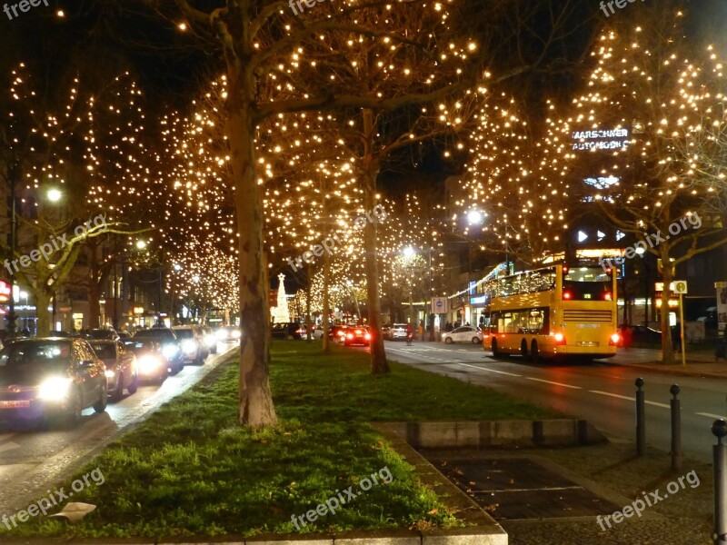 Kurfürstendamm Berlin Christmas Night Christmas Lights