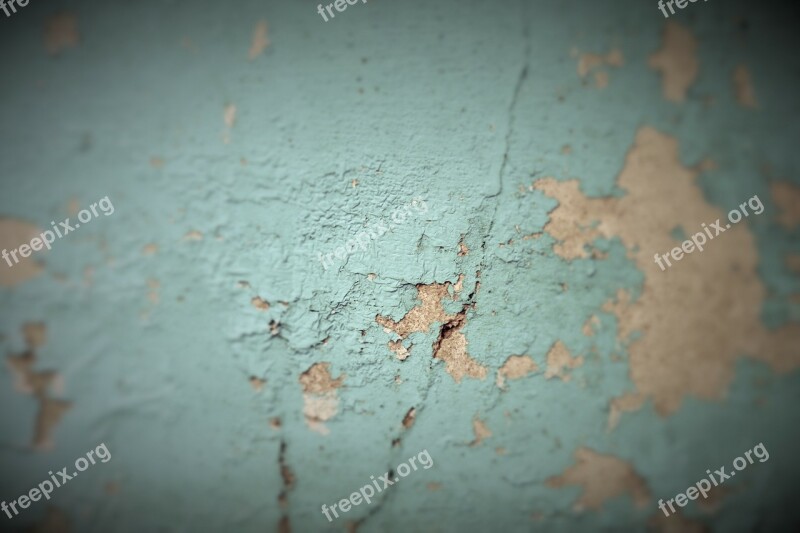 Peeling Paint Flaking Paint Grunge Blue Concrete