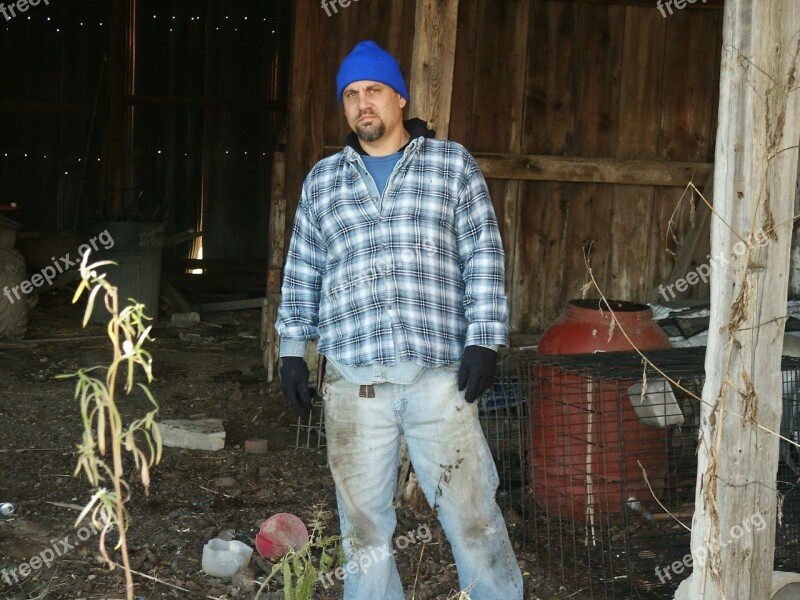 Farmer Angry Man Hat Farm