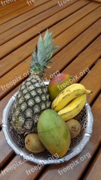 Fruit Pineapple Manga Banana Kiwi