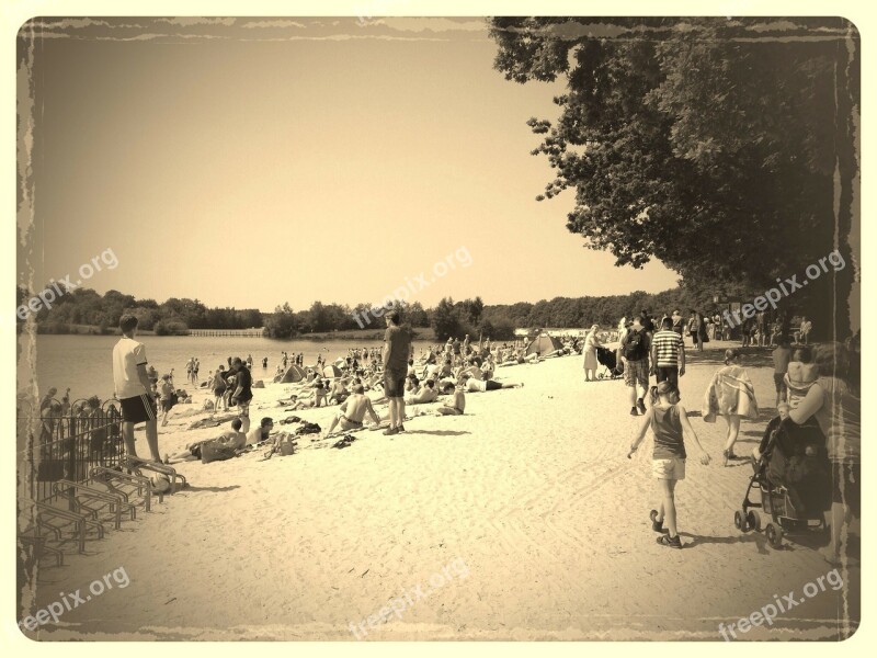 Beach Vintage Sand Water Vacations