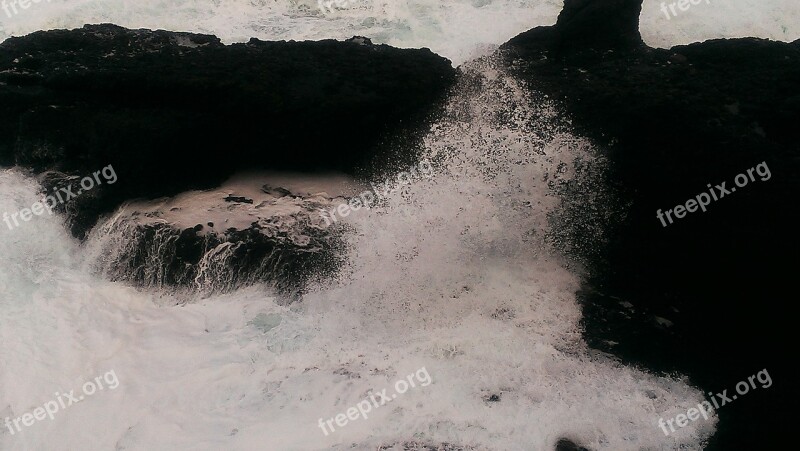 Sea Rough Seas White Crested Waves Japan Sea Winter