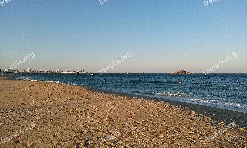 Sea Beach Sandy Glow Sky