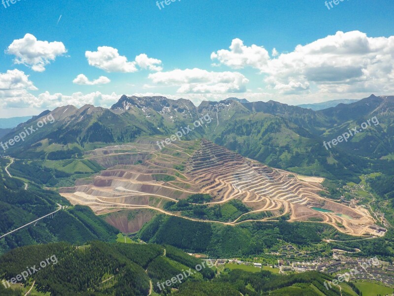 Ore Mountain Iron Ore Mountain View Panorama