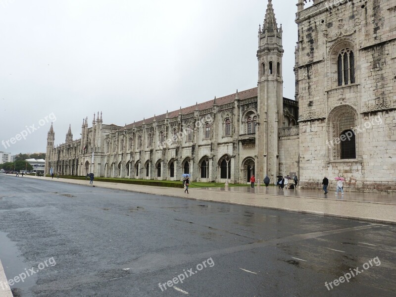 Monastery Architecture Historically Lisbon Statue