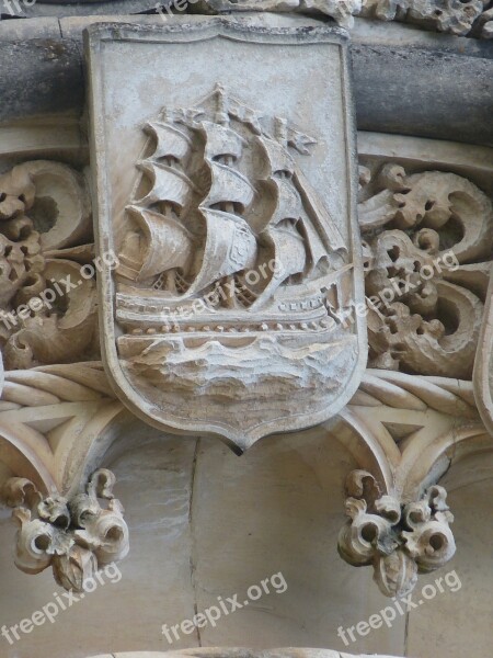 Ship Sailing Vessel Sail Coat Of Arms Caravel