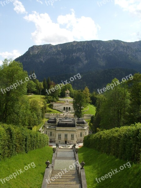 Castle Linderhof Palace King Ludwig The Second Schlossgarten Garden