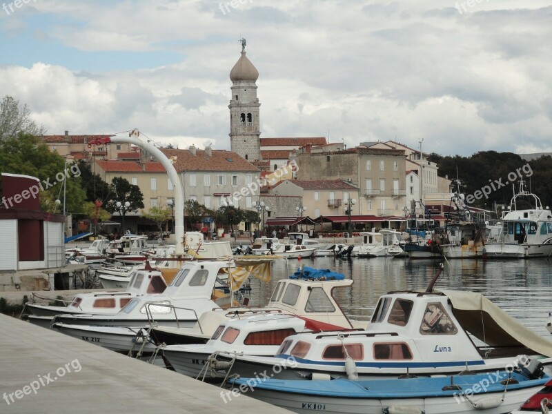 Croatia Island Of Krk Port City Istria Holiday Island