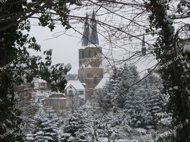 Duderstadt Eichsfeld Church Nature Winter