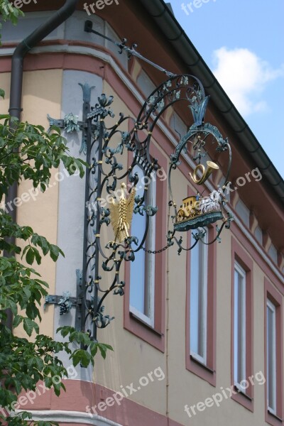 Thurn And Taxis Shield Hotel Sign History Berching