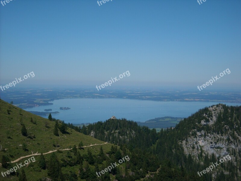 Outlook Chiemsee Kampenwand Lake Water