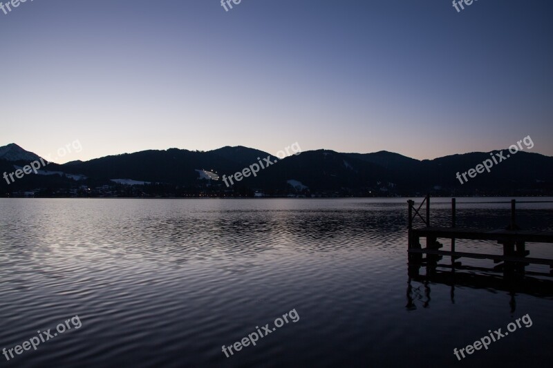 Lake Mountains Panorama Bank Sky