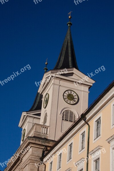 Monastery Church Steeples Pointed Clock Tower Monastery Church