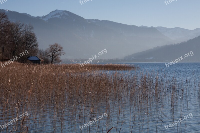 Lake Mountains Panorama Bank Sky