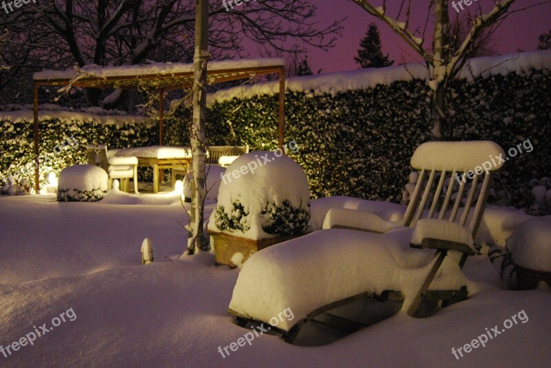 Snow Garden Furniture Terrace Nature