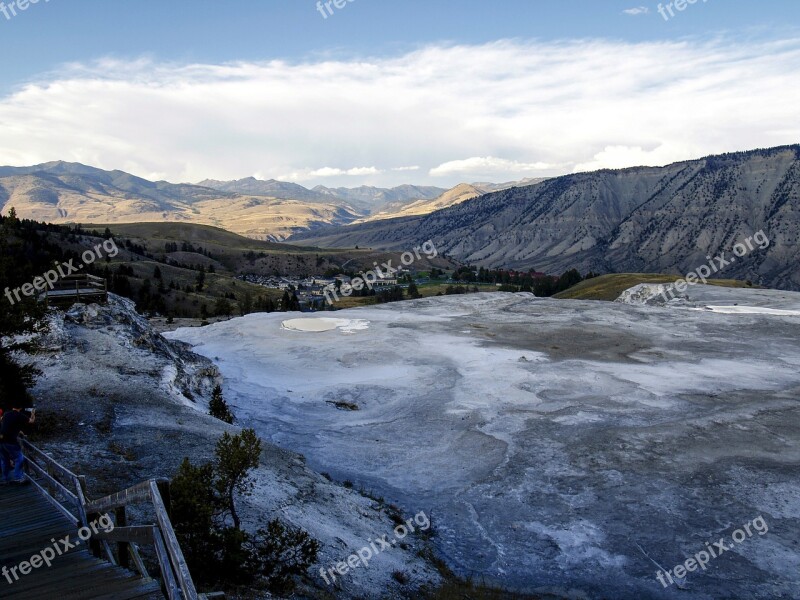 Yellowstone National Park Wyoming Usa Landscape Scenery