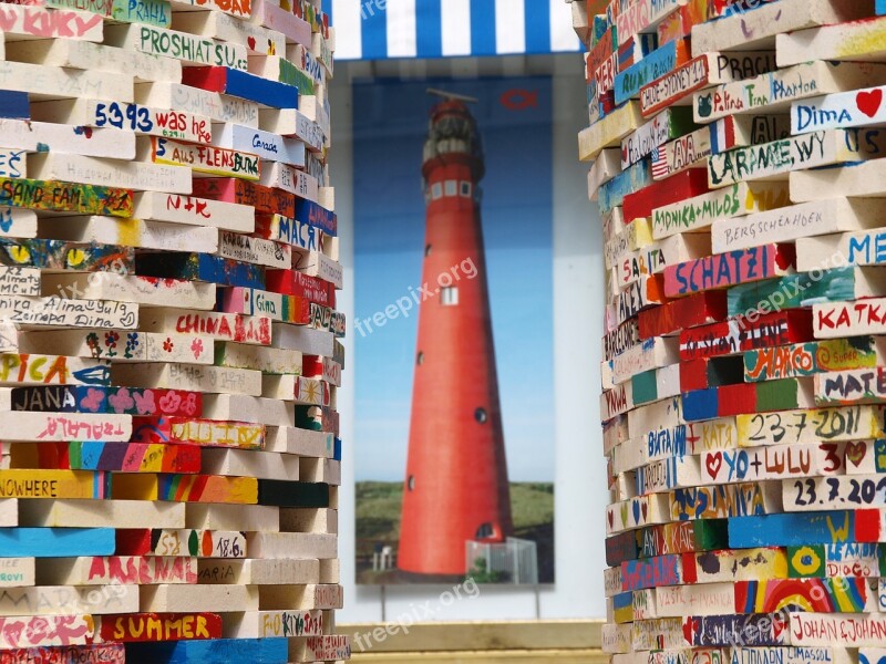 Lighthouse City Colors Bricks Signs