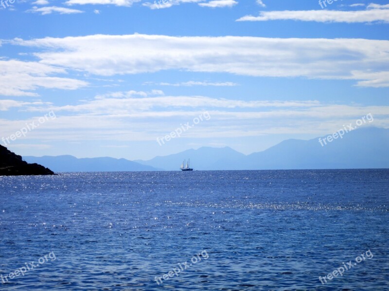 Sailing Ship Sea Sunset Turkey Free Photos