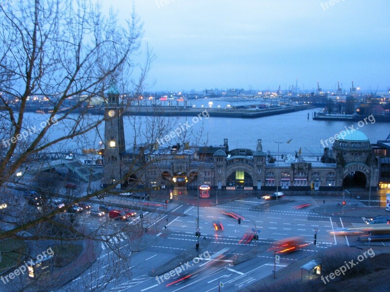 Port Hamburg Morning Elbe Free Photos