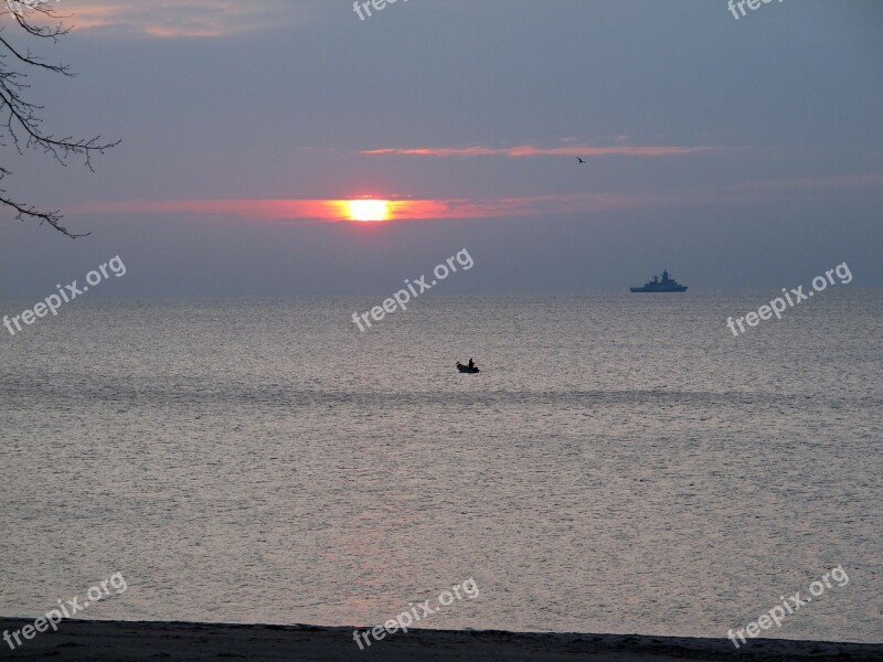 Sunrise Baltic Sea Sea Nature Water