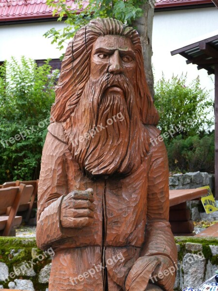 Rübezahl Carving Sculpture Wang Poland