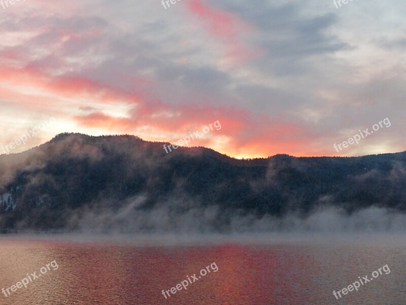 Sunrise Canim Lake British Columbia Canada Lake