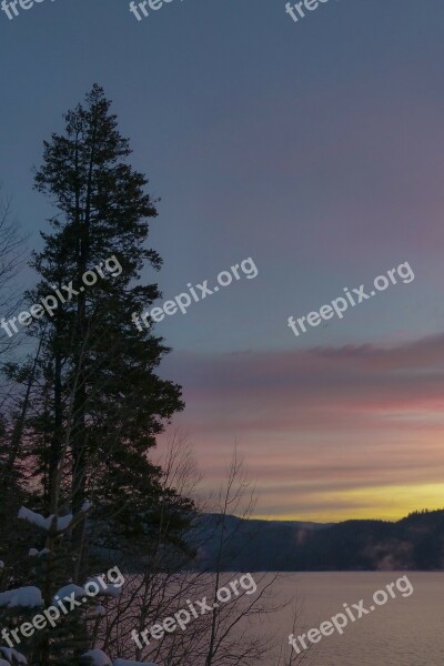 Sunrise Canim Lake British Columbia Canada Lake