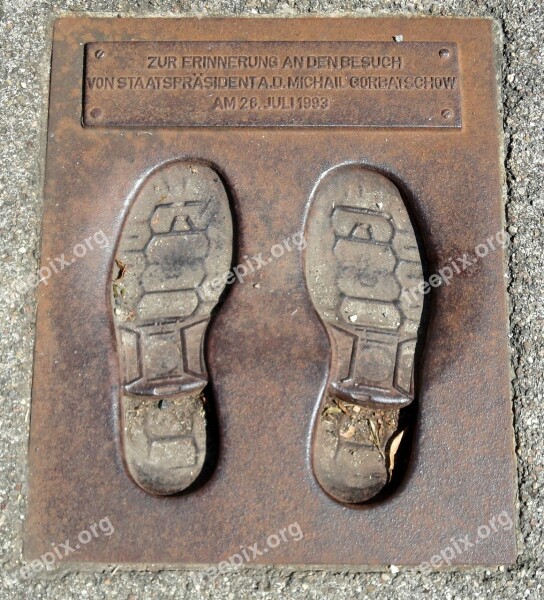 Denkendorf Michail Gorbachev Footprints Partner City Moscow Monument