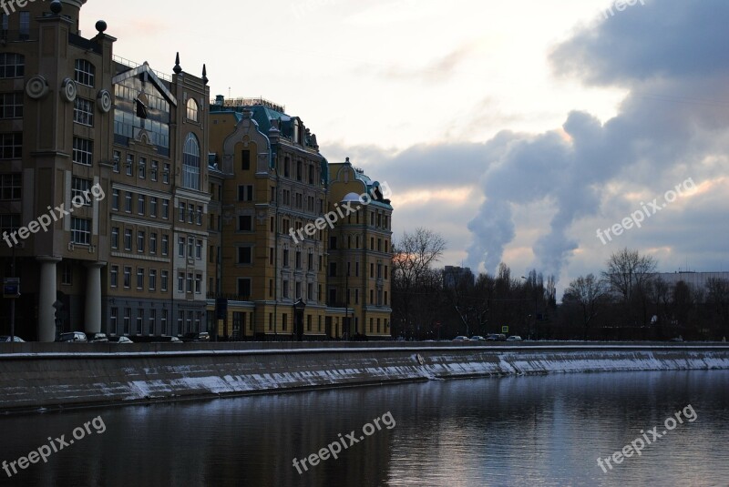 Moscow Russia River Water Blue Sky