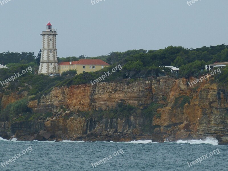 Cascais Portugal Rock Sea Coast