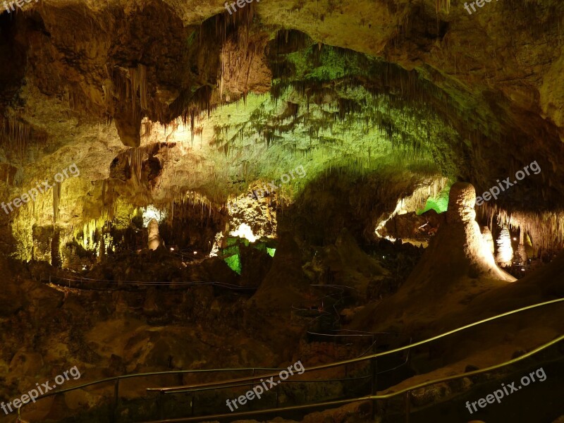 Carlsbad Carlsbad Caverns Stalactite Cave Stalactites Stalagmites