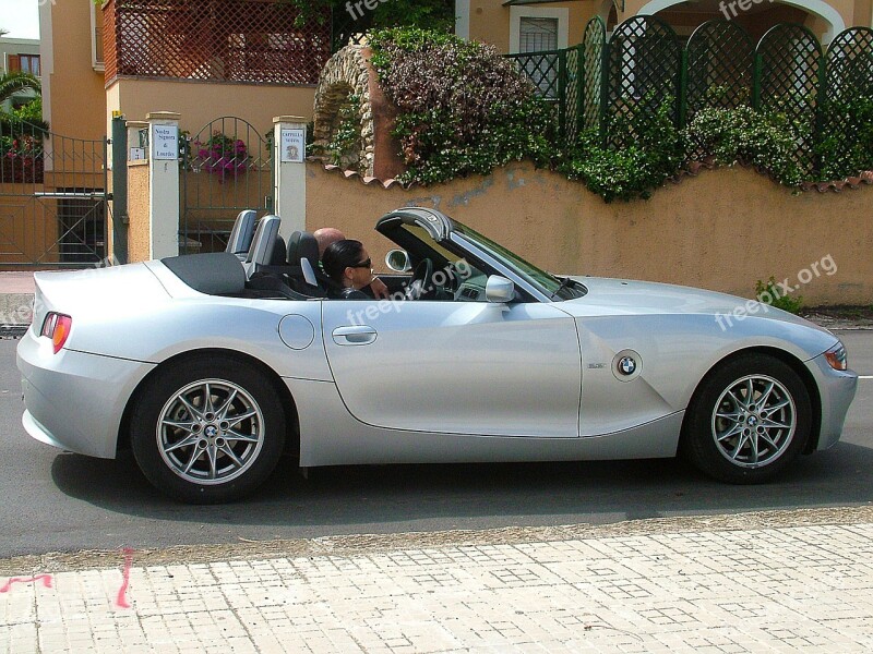 Convertible Car Bmw Gray Silver