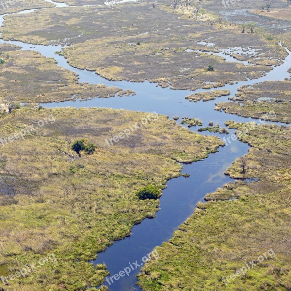 Africa Oka Okavango Delta Wilderness Botswana