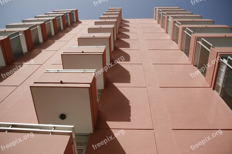 Skyscraper Balcony Architecture House Building