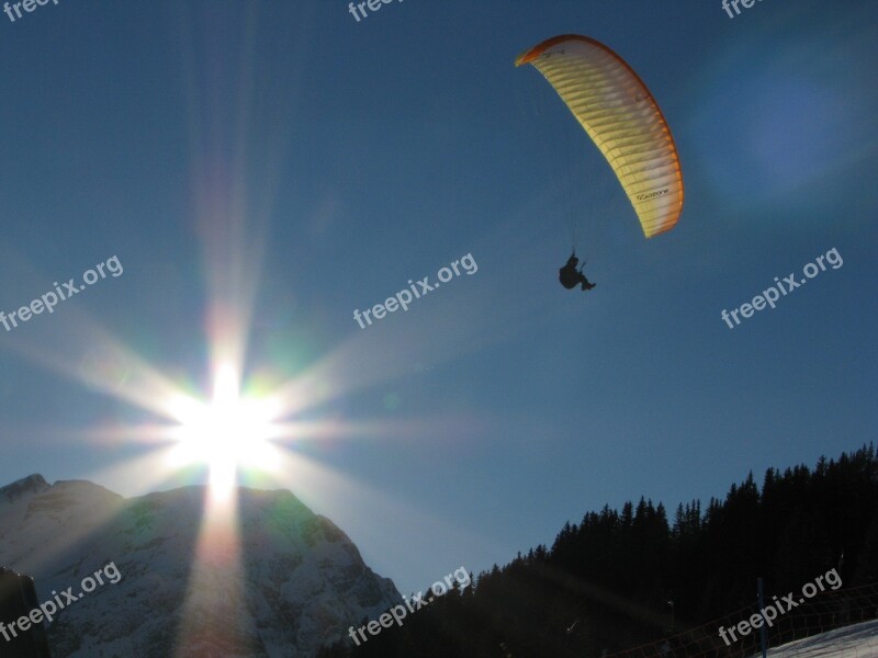 Paragliding Lech Am Arlberg Mountain Mountains Arlberg