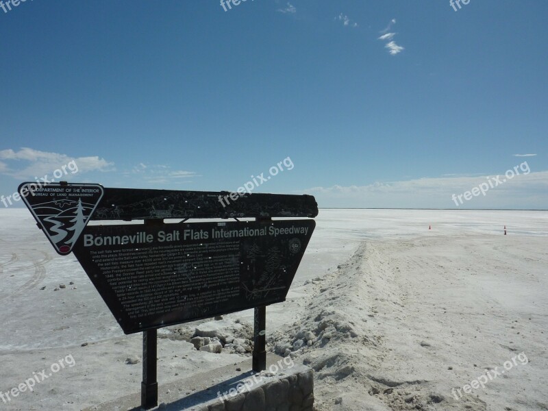 Tom Bonneville Flat Race Track Salt Flats Salt Lake