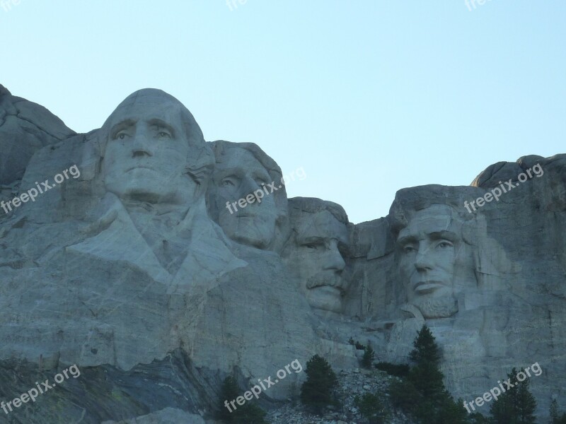 Mountain Mount Rushmore Memorial George Washington Präsidentenköpfe Abraham Lincoln