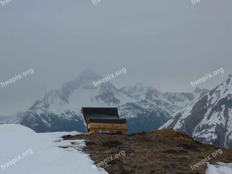 Mountain Kriegerhorn Lech Am Arlberg Snow Sunrise