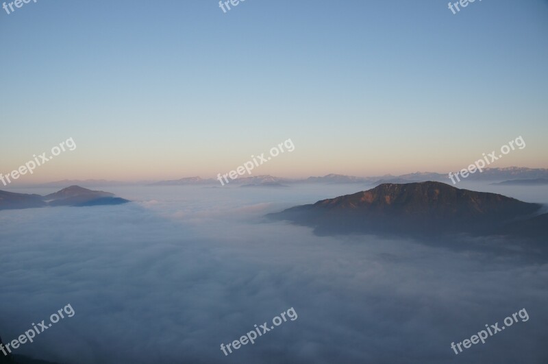 Hochlantsch Mountain Sea Of Fog Free Photos