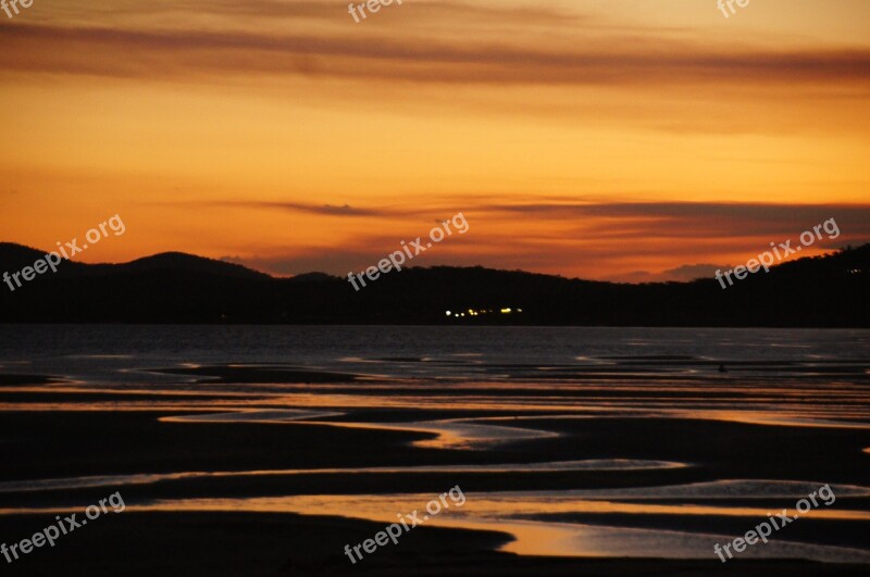 Water Bowen New Zealand Ebb Sunset