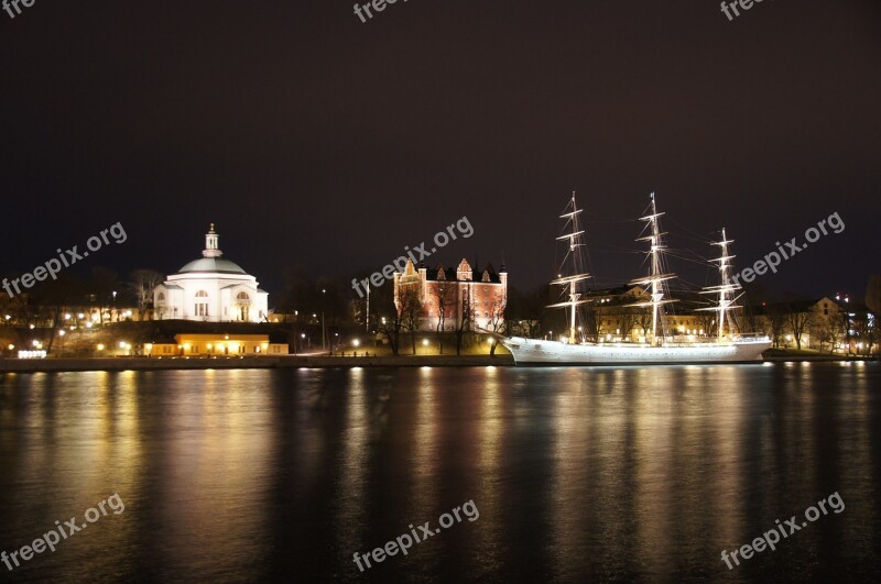 Night Photograph Water Abendstimmung Reflection Mirroring