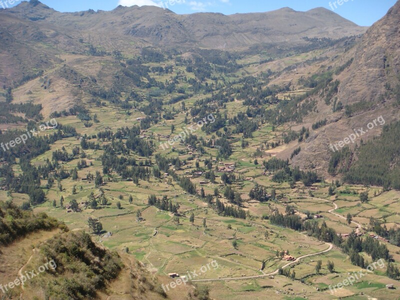 Cuzco Valley Peru Landscape Mountains