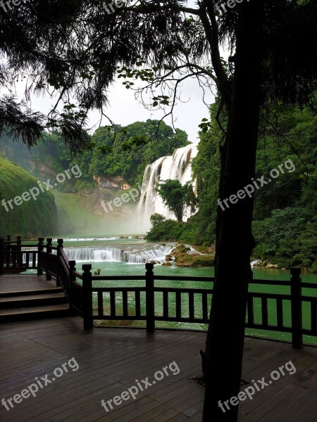 Asia Guiyang Huang Guo Shu Yellow Tree Waterfall Scenic