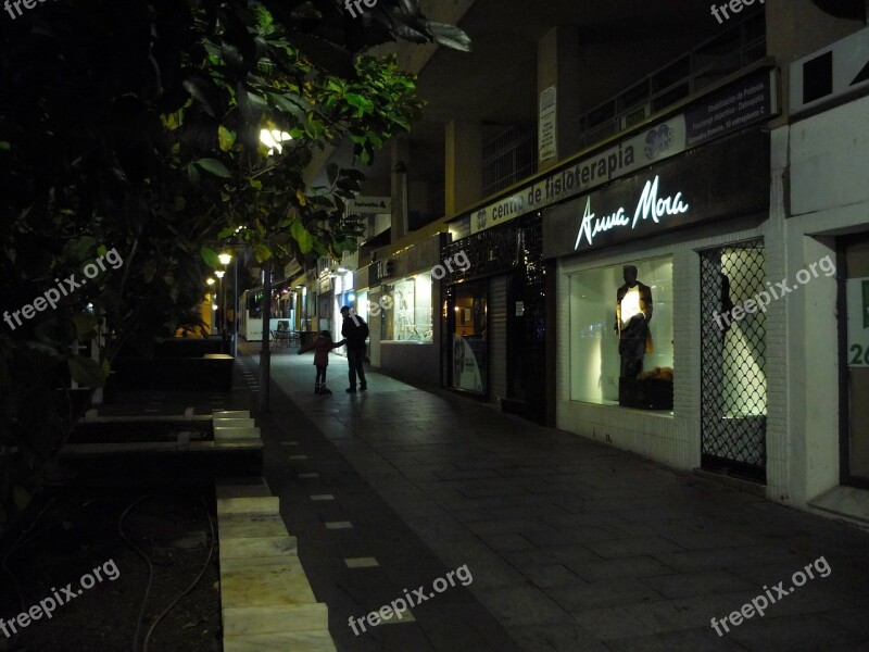 Night Walk Corner Shops Closed