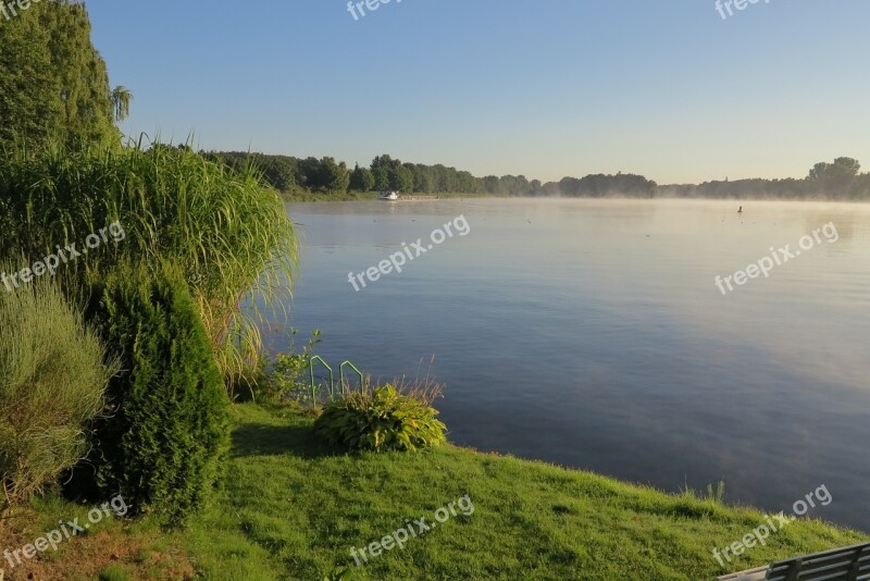 Lake Haze Landscape Nature Water