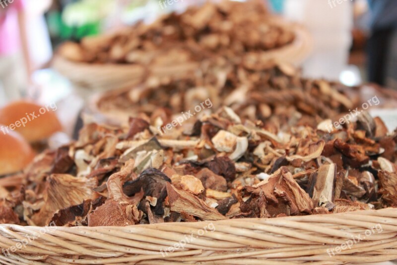 Mushrooms Dried At The Market Free Photos