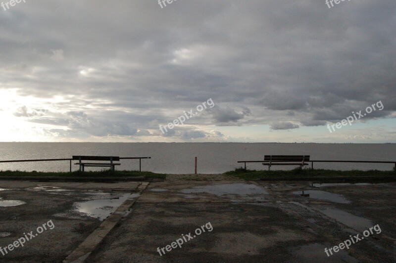 Wide View Clouds Wet East Frisia